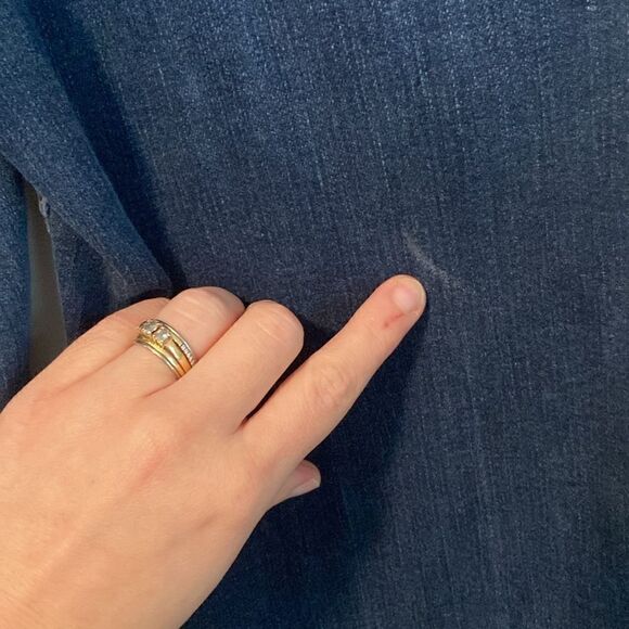 Pilcro & The Letterpress Dark Wash High Rise Button Hem Bootcut Jeans Size 31 - Picture 7 of 11